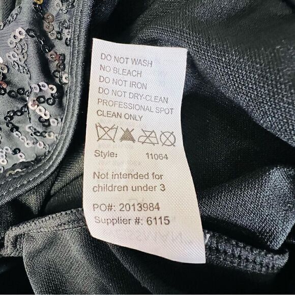 weissman dance costume 11064 Black Sequin Dress Large - Picture 10 of 10